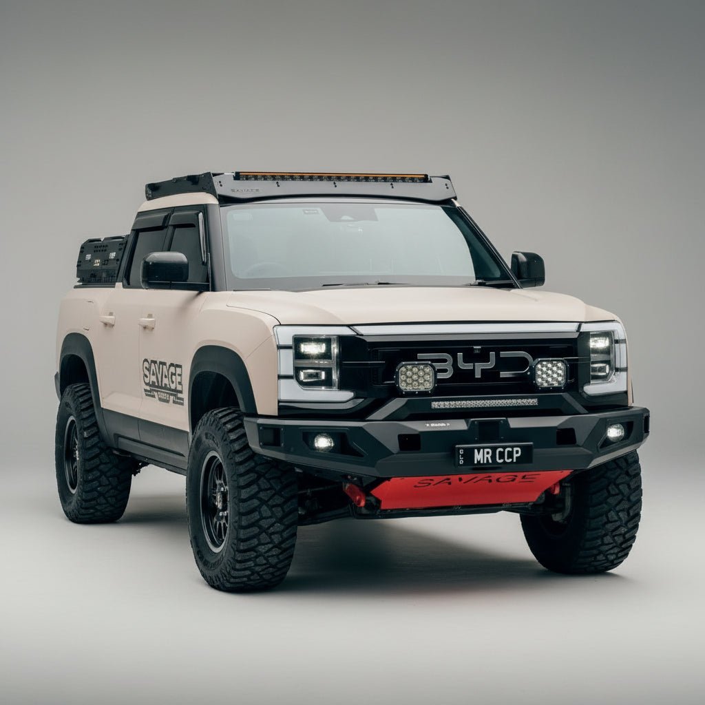 BYD SHARK 6 noxfun ATTACK HOOPLESS BULL BAR-Let us help you explore your 4x4 with us Noxfun