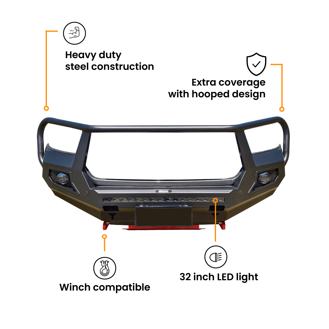 GWM CANNON BEAST HOOPED BULL BAR 2020-2026 FITS ALL MODELS 2.0L/2.4L-Let us help you explore your 4x4 with us Noxfun