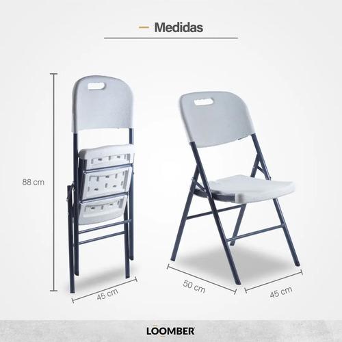 Envío GRATIS Paquete De 6 Sillas Plegables Blancas 87cm Altura 47cm Ancho 54cm Largo Estructura De Acero Sólido Para Eventos Y Uso Cotidiano