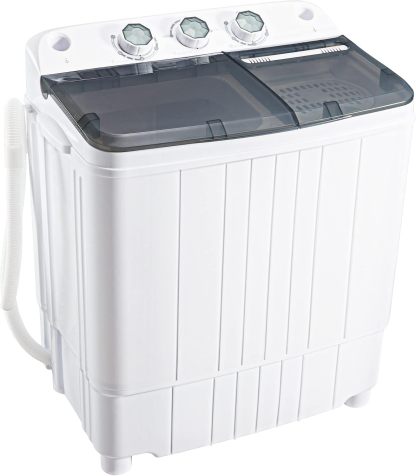Lavadora portátil compacta de 13.4 libras Mini Twin Tub con bomba de desagüe