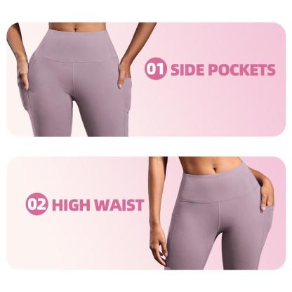 【Envío local】Leggings de cintura alta para mujer 6-pack, con bolsillos, ideales para correr y yoga, pantalones deportivos para entrenamiento.