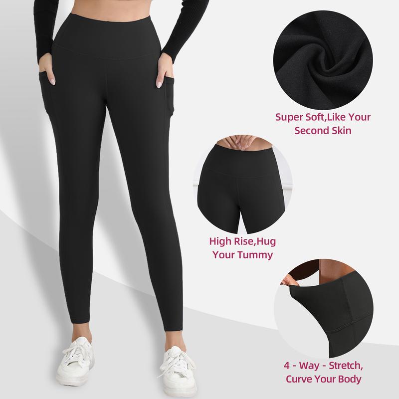 【Envío local】Leggings de cintura alta para mujer 6-pack, con bolsillos, ideales para correr y yoga, pantalones deportivos para entrenamiento.