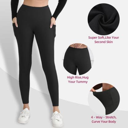 【Envío local】Leggings de cintura alta para mujer 6-pack, con bolsillos, ideales para correr y yoga, pantalones deportivos para entrenamiento.