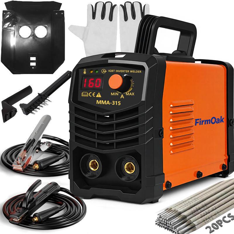 Soldadora Portátil 110V IGBT, Arranque en Caliente, Antiadherente, Compatible E6013/E6011/E7018, Pantalla Digital, Kit Incluido