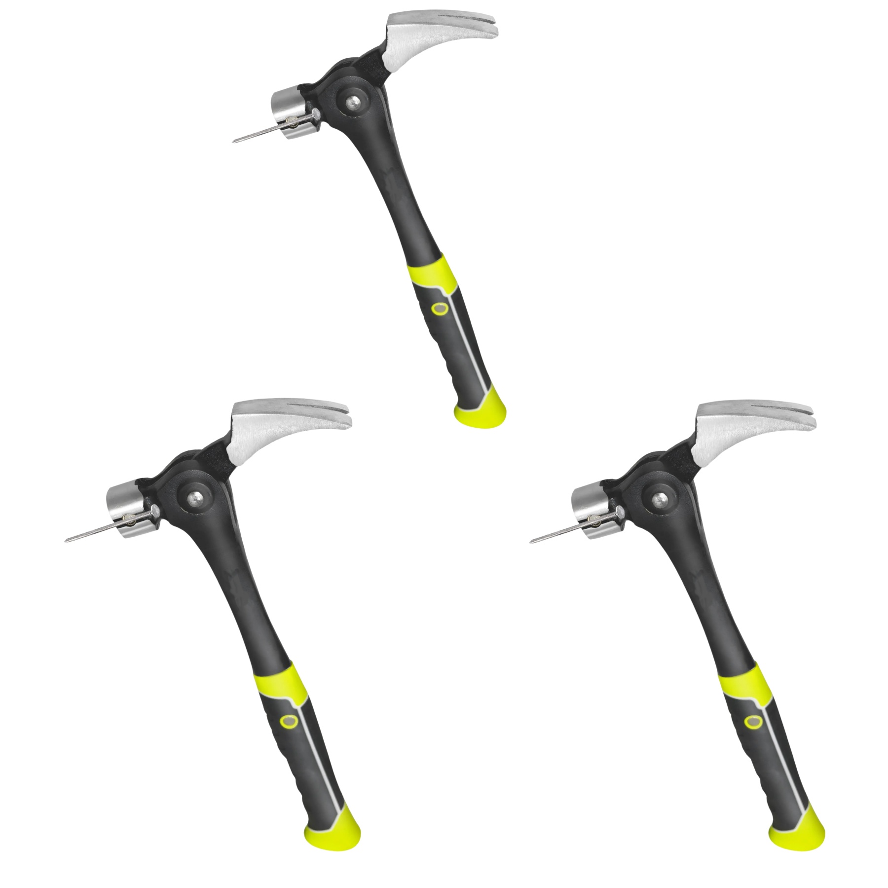 Martillo de Garra de 16 oz con Inicio Magnético de Clavos – Garra para Desgarrar, Cabeza de Acero Forjado, Mango TPR Antishock, Herramienta Resistente para Construcción y DIY
