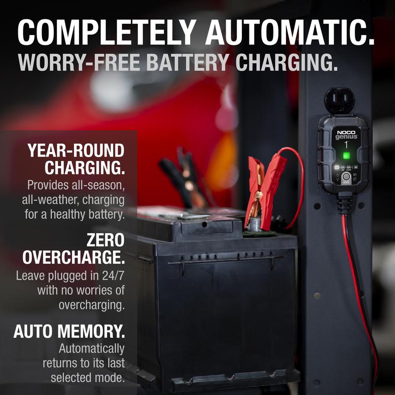 Cargador inteligente de baterías 1A, 6V y 12V, mantenedor de batería, carga lenta y desulfatador.