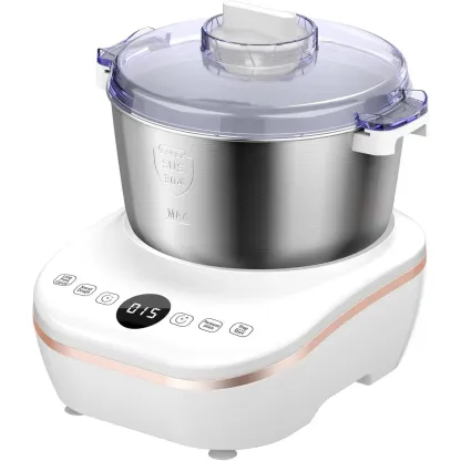 Mezcladora Eléctrica DoughChief de 7Qt con Función de Fermentación, Amasadora con Tazón de Acero Inoxidable 304, Control por Microcomputadora, Panel Táctil Frontal, Fácil de Limpiar, Ideal para Pan y Pizza.