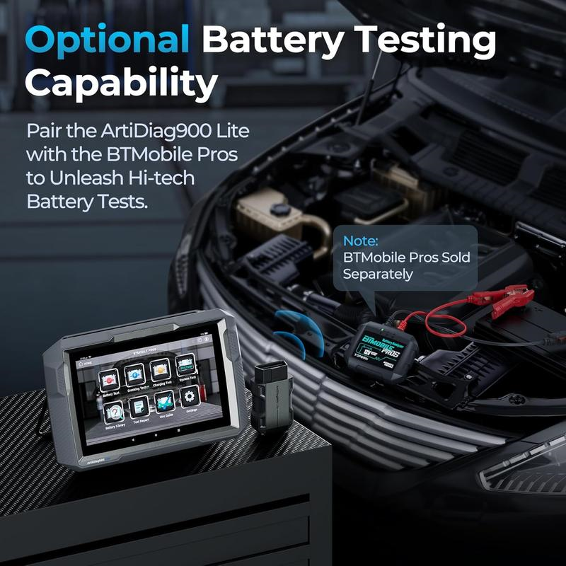 ArtiDiag900 Lite Escáner OBD2 para Auto – Herramienta de Diagnóstico Automotriz Inalámbrica, Escáner de Todos los Sistemas con Prueba Activa, 8+ Servicios de Reinicio, con 2 Años de Actualización Gratis