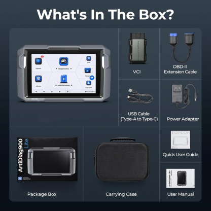 ArtiDiag900 Lite Escáner OBD2 para Auto – Herramienta de Diagnóstico Automotriz Inalámbrica, Escáner de Todos los Sistemas con Prueba Activa, 8+ Servicios de Reinicio, con 2 Años de Actualización Gratis