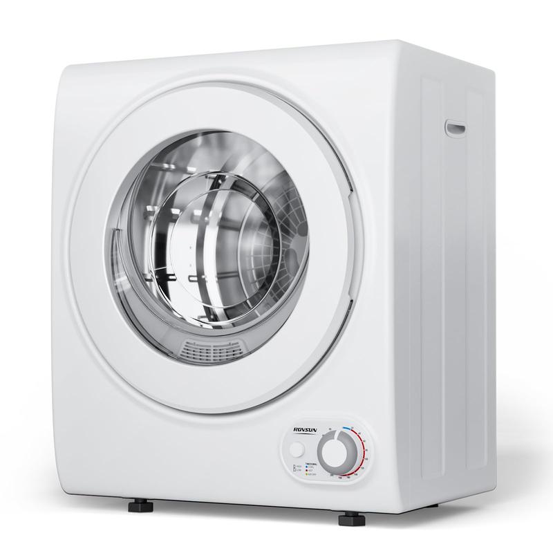 Secadora de Ropa Portátil de 850W, Varias Capacidades (1.5/1.8/2.6 pies³), Carga Frontal con Tambor de Acero Inoxidable, Perilla de Control Simple, Puerta Transparente, Diseño Automático Multifuncional para Departamentos, RV y Espacios Pequeños