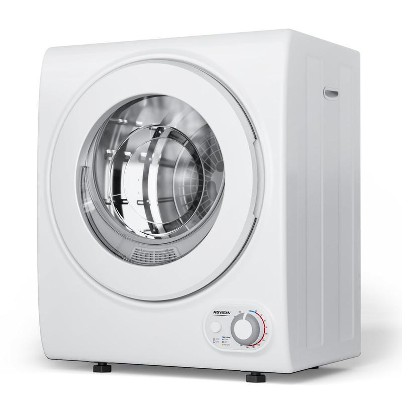 Secadora de Ropa Portátil de 850W, Varias Capacidades (1.5/1.8/2.6 pies³), Carga Frontal con Tambor de Acero Inoxidable, Perilla de Control Simple, Puerta Transparente, Diseño Automático Multifuncional para Departamentos, RV y Espacios Pequeños
