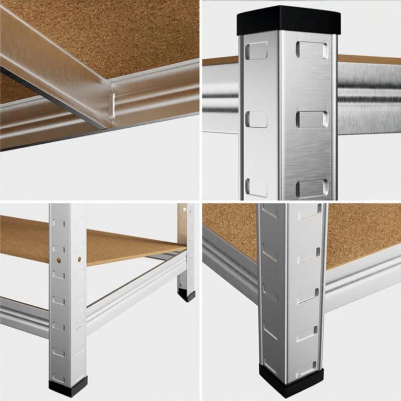 Estantería con 5 Baldes - Capacidad de 875 kg, 183 cm de Altura, 91 cm de Ancho y 46 cm de Profundidad - Estructura de Acero Galvanizado, Perfecta para Cocina, Oficina, Garaje y Más-1001/HY