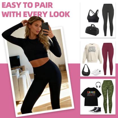 【Envío local】Leggings de cintura alta para mujer 6-pack, con bolsillos, ideales para correr y yoga, pantalones deportivos para entrenamiento.