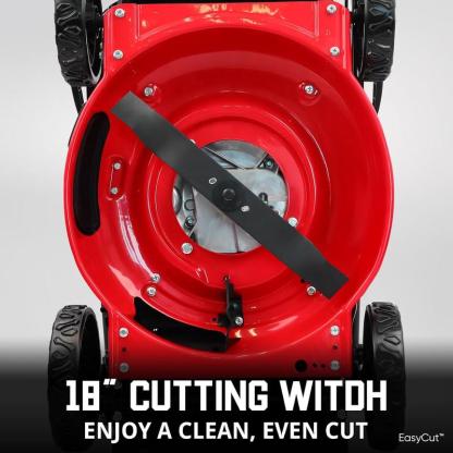 Cortadora de Césped a Gas de 18", Motor OHV de 144 cc de 4 Tiempos, Empuje Manual, Función 2 en 1/3 en 1, Triturado, Bolsa y Descarga Lateral, Ajuste de Altura de 5/6 Niveles, Uso Rudo para Jardines Pequeños (DV8618C/DV8618P)