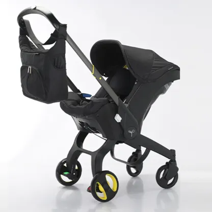 Cochecito Multifuncional para Bebé con Hebilla de Pecho y Cinturón de 5 Puntos, Diseño Plegable, Empuje en Dos Direcciones, Incluye Bolsa Gratis