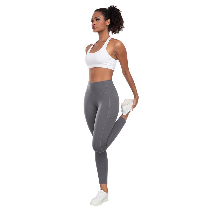 【Envío local】Leggings de cintura alta para mujer 6-pack, con bolsillos, ideales para correr y yoga, pantalones deportivos para entrenamiento.
