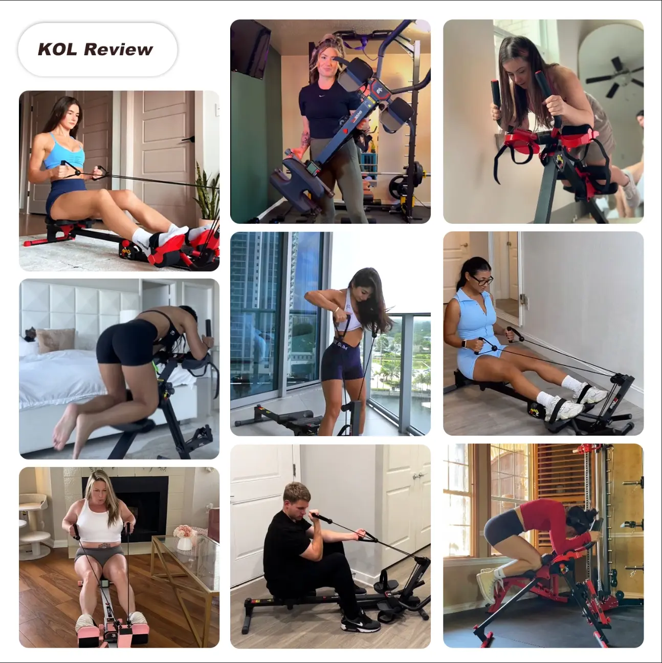 Entrenador abdominal 3 en 1 y máquina de remo Pro con bandas de resistencia | Máquina de ejercicio plegable para entrenamiento de cuerpo completo y tonificación muscular, equipo de gimnasio en casa, rueda abdominal, ab roller.
