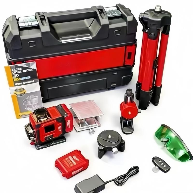 Nivel láser profesional verde para exteriores con líneas horizontales y verticales, calibración automática precisa, herramienta de nivel profesional para construcción y jardinería.-1001/HY