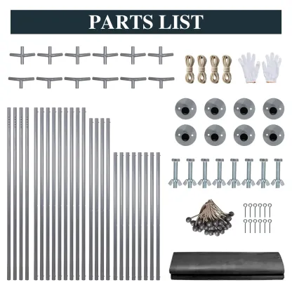 Cobertizo para Auto 10/12x20 ft – Garaje Portátil para Exterior, Toldos de Alta Resistencia con Ventanas Ventiladas y Laterales Removibles, Protección contra Humedad para Vehículos, Fiesta, Campamento o Herramientas, PVC Duradero, Gris/Blanco