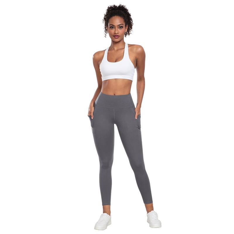 【Envío local】Leggings de cintura alta para mujer 6-pack, con bolsillos, ideales para correr y yoga, pantalones deportivos para entrenamiento.