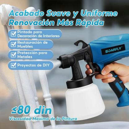 izador de Pintura Multipropósito con 3 Modos de Pulverización y 5 Boquillas para Casas, Paredes, Muebles, Cercas