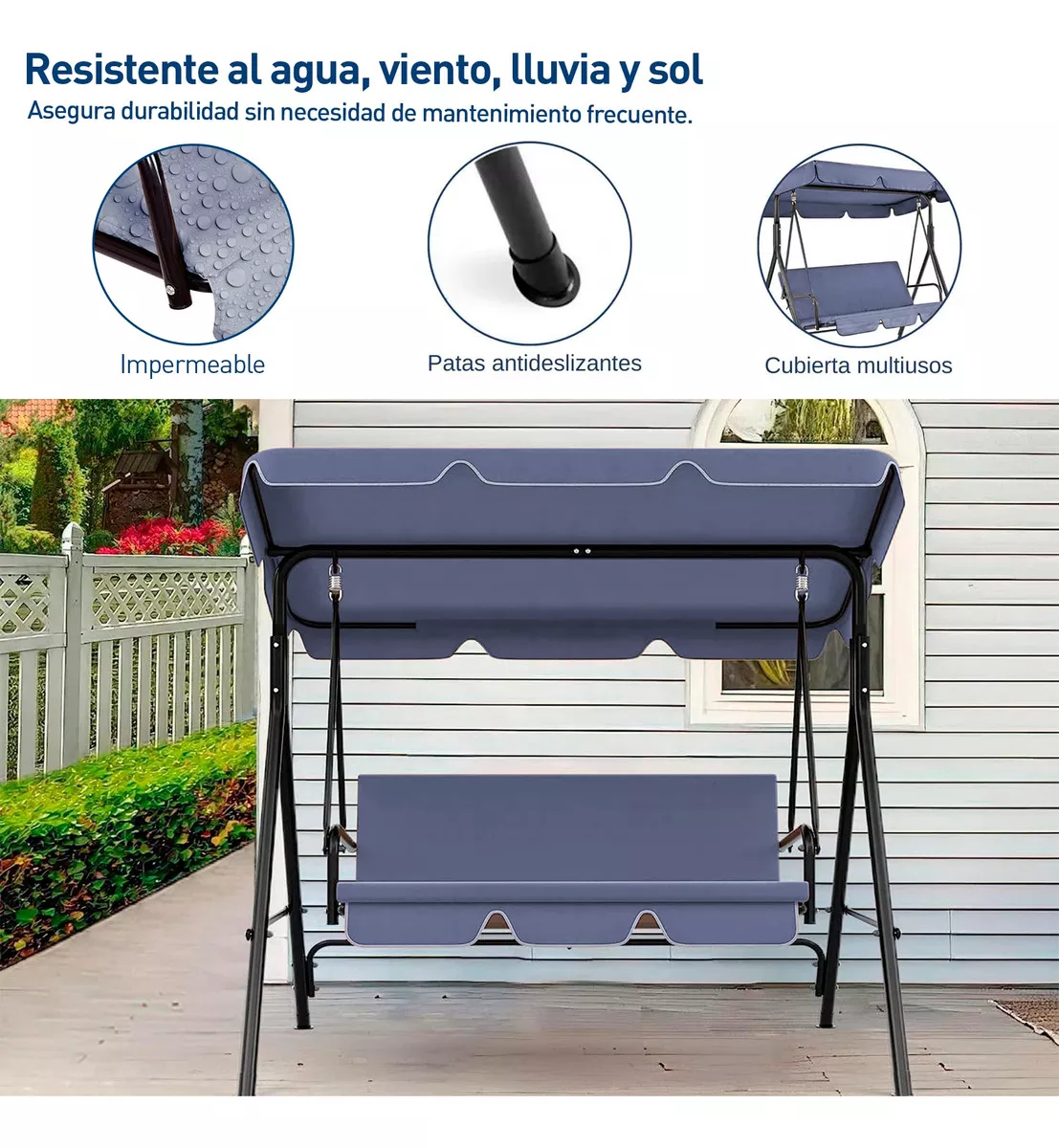 Hamaca mecedora banco columpio silla exterior