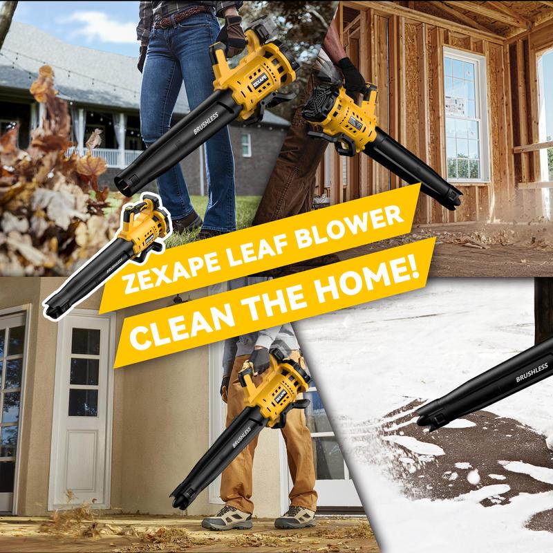 Sopladora Inalámbrica sin Batería, Motor Sin Escobillas, Compatible con Baterías DeWalt 20V, Milwaukee 18V y Makita 18V, 480 CFM, 6 Velocidades, Pantalla Digital para Jardín