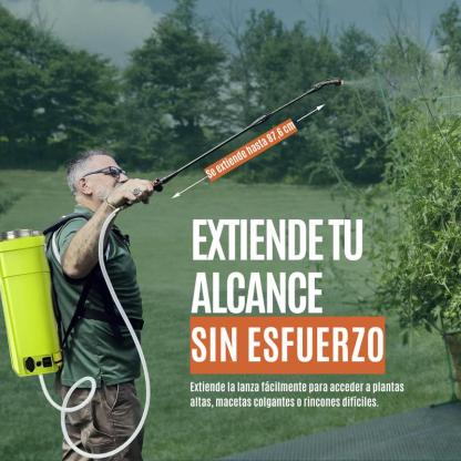 Mochila Pulverizadora a Batería 16L con Accesorios Incluidos y Asa Ajustable para Uso Eficiente