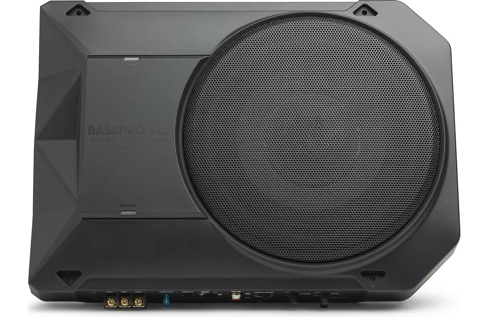 Subwoofer compacto activo 6"x8" con amplificador de 100W para auto