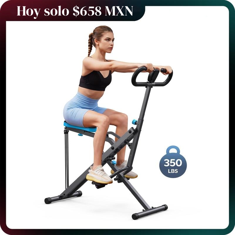 Máquina de ejercicio para glúteos y piernas, con resistencia ajustable, diseño plegable, capacidad de hasta 350 lb (159 kg), ideal para fortalecer músculos y entrenar cómodamente en casa.