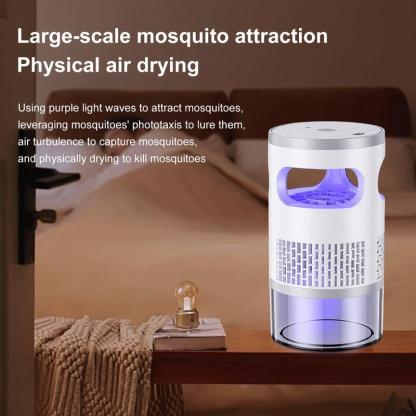 Trampa eléctrica para insectos con luz UV y ventilador de succión, diseño enchufable, captura mosquitos y moscas de forma eficiente. Ideal para casa, cocina, dormitorio y oficina.