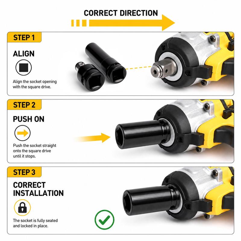 Llave de Impacto Inalámbrica de 1/2", Alto Torque 3 en 1, con Batería de Litio Recargable, Base de Carga, Juego de Dados, Brocas, Luz LED, Ideal para Mecánica Automotriz y Reparaciones