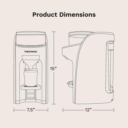 Preparador automático de fórmula para bebé, mezcla y calienta el biberón al instante.