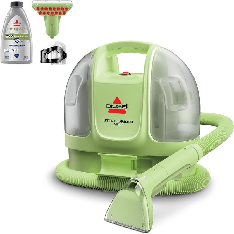 Limpiadora portátil para alfombras y tapicería, compacta y ligera, ideal para eliminar manchas en casa y automóvil.