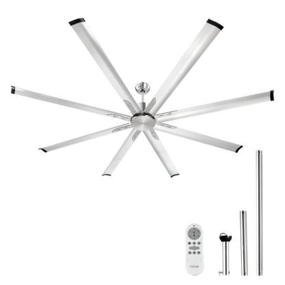 Ventilador de techo 72-84 pulgadas, con o sin luz, 6 velocidades, control remoto, luz LED regulable 3 tonos, motor DC reversible, bajo perfil para interior y exterior.