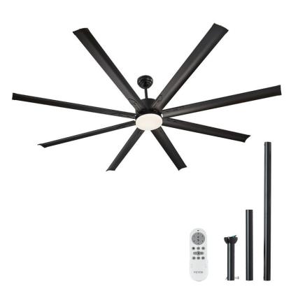 Ventilador de techo 72-84 pulgadas, con o sin luz, 6 velocidades, control remoto, luz LED regulable 3 tonos, motor DC reversible, bajo perfil para interior y exterior.