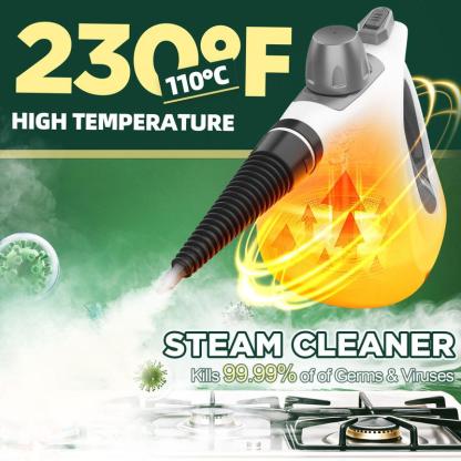 Limpiador portátil de vapor a presión con 12 accesorios, ideal para limpiar cocina, baño, pisos, ventanas y otras superficies del hogar.