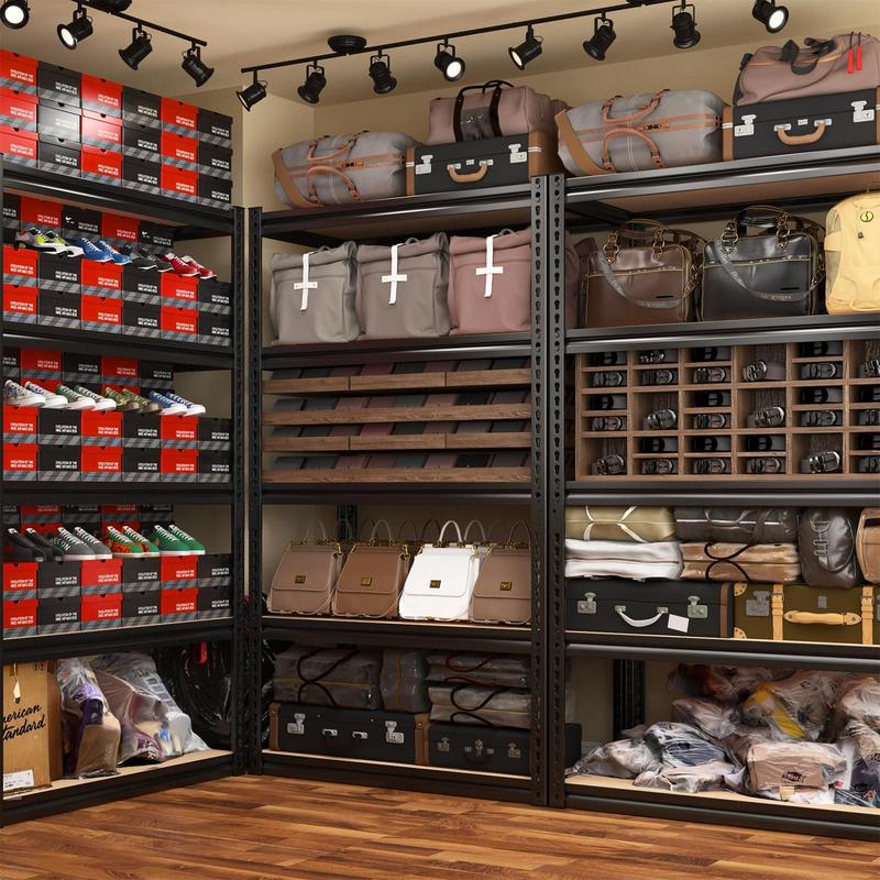 Estantería metálica de 5 niveles ajustable para garaje, almacenamiento duradero para taller, despensa o sótano, organizador de acero.