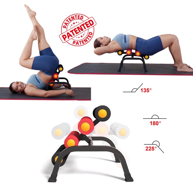 Máquina de inversión para entrenamiento de glúteos, cintura y espalda, ideal para fortalecer la zona lumbar, relajación muscular y ejercicio de fuerza con rodillos de espuma.