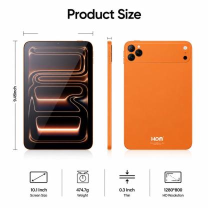 Tablet Android de 10.1", 8GB + 256GB, admite memoria expandible, incluye teclado, mouse y lápiz táctil, ideal para clases, apuntes, streaming y uso diario.