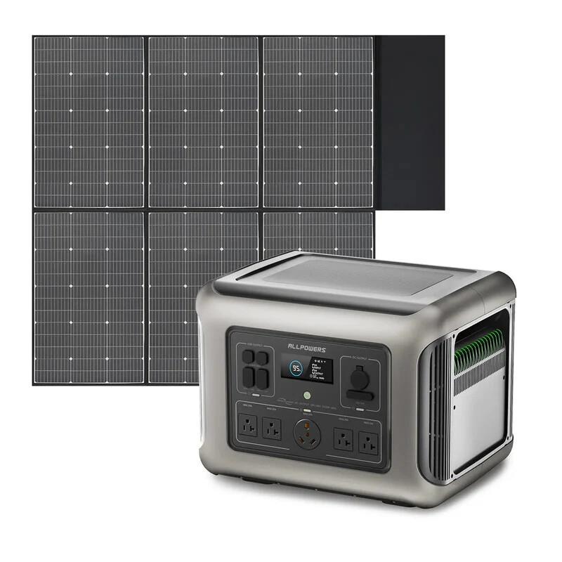 Estación de Energía Portátil 2016Wh LiFePO4, Carga Rápida en 1.5 h, Generador Solar para Hogar, Camping y Emergencias