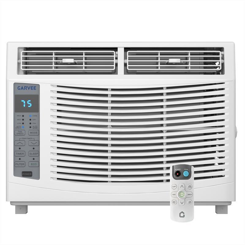 Aire acondicionado de ventana 8000 BTU, ahorrador de energía, 3 modos (Frío, Deshumidificación y Ventilador), control de velocidad, para habitaciones, oficina y hogar, enfría hasta 33 m², 115 V