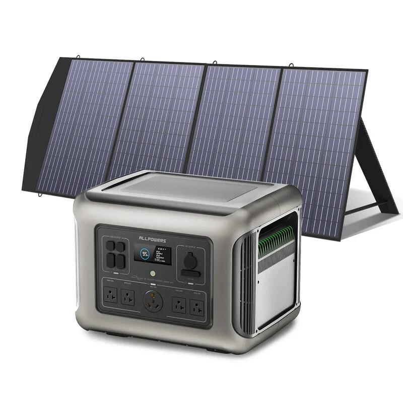 Estación de Energía Portátil 2016Wh LiFePO4, Carga Rápida en 1.5 h, Generador Solar para Hogar, Camping y Emergencias