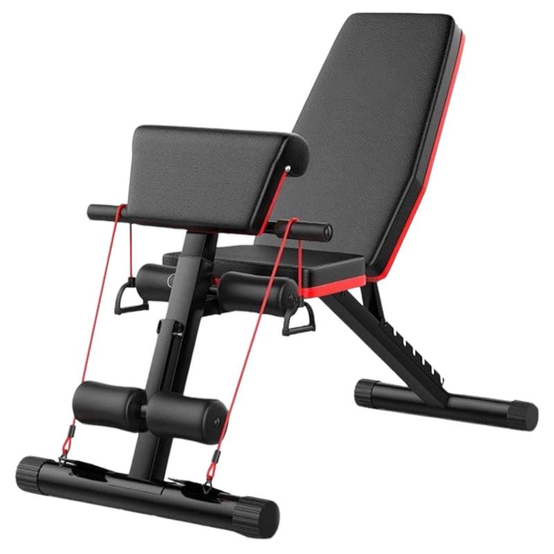 Banco de Mancuerna Plegable Inclinable Banco de Pesas Musculación Multifuncional para Entrenamiento Completo Máquina de Fitness Gimnasio Hogar
