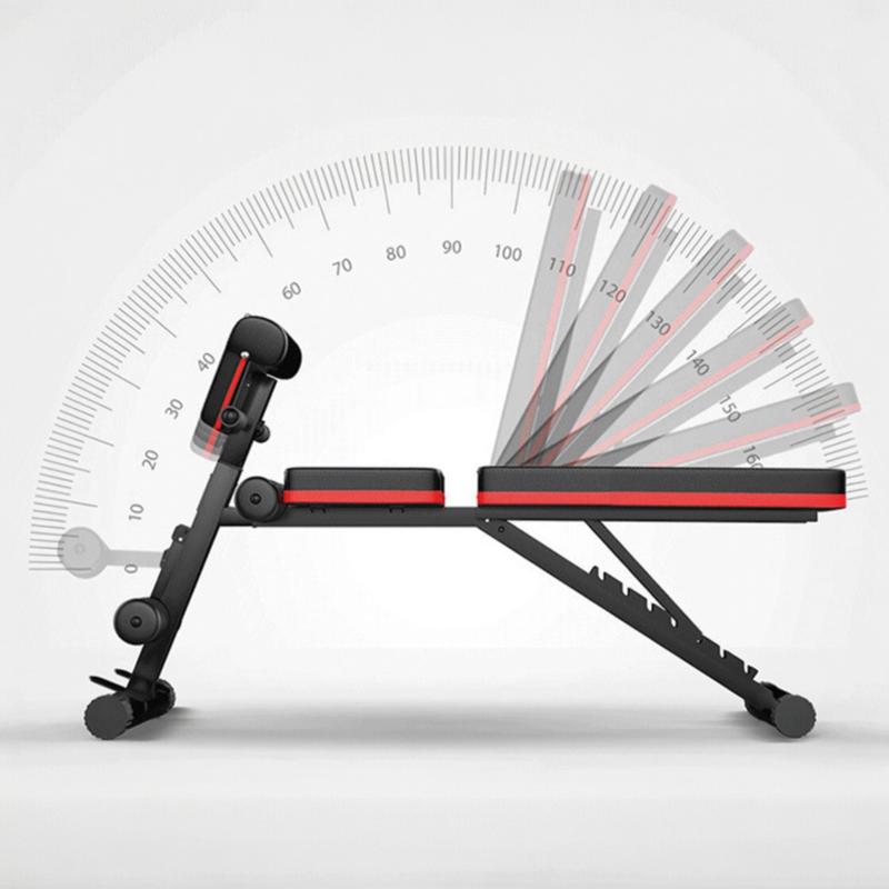 Banco de Mancuerna Plegable Inclinable Banco de Pesas Musculación Multifuncional para Entrenamiento Completo Máquina de Fitness Gimnasio Hogar