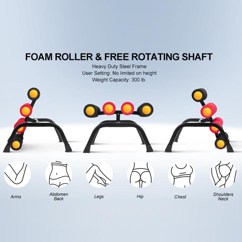 Máquina de inversión para entrenamiento de glúteos, cintura y espalda, ideal para fortalecer la zona lumbar, relajación muscular y ejercicio de fuerza con rodillos de espuma.