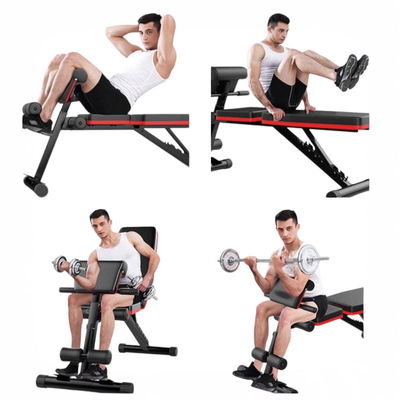 Banco de Mancuerna Plegable Inclinable Banco de Pesas Musculación Multifuncional para Entrenamiento Completo Máquina de Fitness Gimnasio Hogar