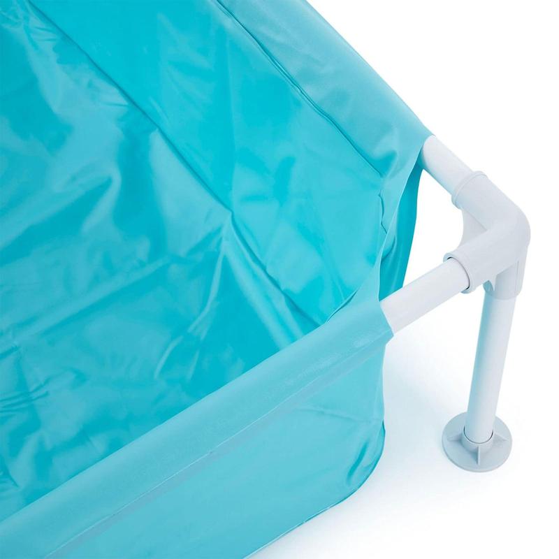 Alberca mini con marco de 4 ft x 12 in para niños principiantes, de 3 años en adelante, color azul