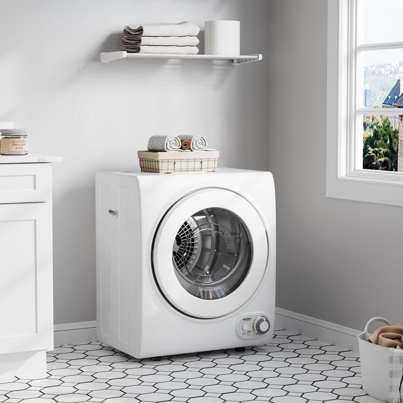 Secadora de Ropa Portátil de 850W, Varias Capacidades (1.5/1.8/2.6 pies³), Carga Frontal con Tambor de Acero Inoxidable, Perilla de Control Simple, Puerta Transparente, Diseño Automático Multifuncional para Departamentos, RV y Espacios Pequeños