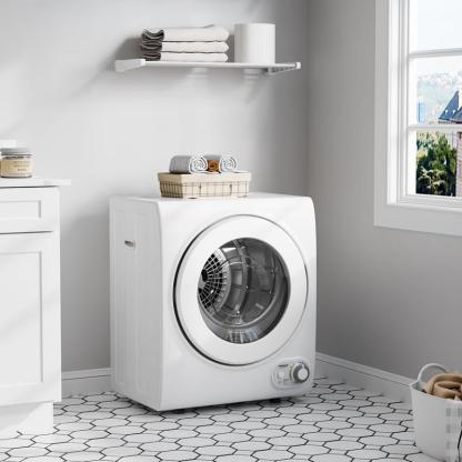 Secadora de Ropa Portátil de 850W, Varias Capacidades (1.5/1.8/2.6 pies³), Carga Frontal con Tambor de Acero Inoxidable, Perilla de Control Simple, Puerta Transparente, Diseño Automático Multifuncional para Departamentos, RV y Espacios Pequeños